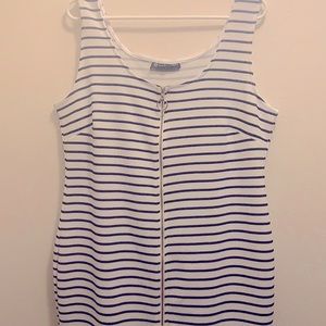 Brand new Fashion to Figure sleeveless dress. Nautical blue & white striped